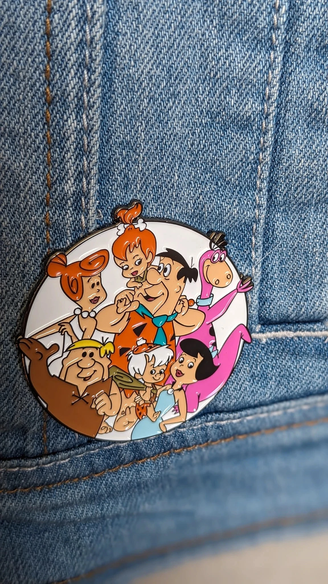 Embroidered denim jacket "The Flintstones - the Flinstones" – photo 6